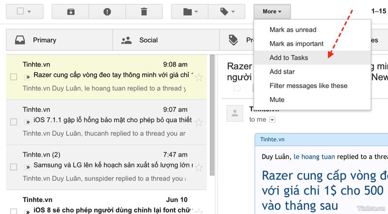 Một số thủ thuật sử dụng Gmail hữu ích cho dân văn phòng.
