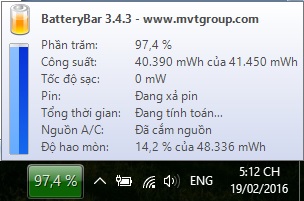 Cách kiểm tra mức độ chai pin của Laptop