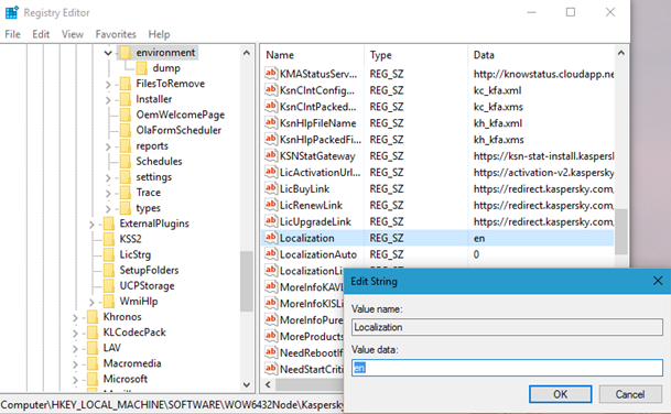 Cách chuyển Kaspersky Free từ tiếng Nga sang tiếng Anh