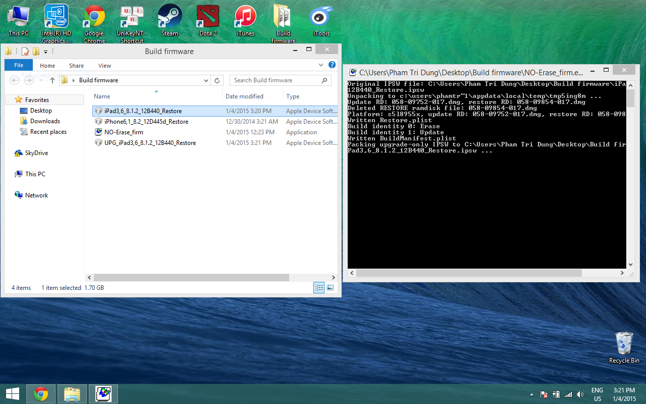 Cách Restore và Update firmware dành cho các máy iOS bị iCloud ẩn