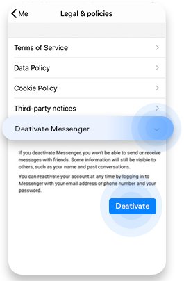 Hủy kích hoạt Facebook Messenger