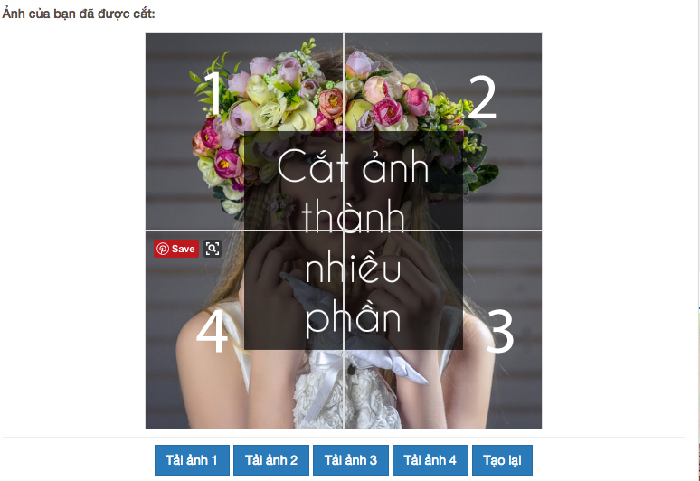 cắt ảnh thành nhiều phần bằng nhau online