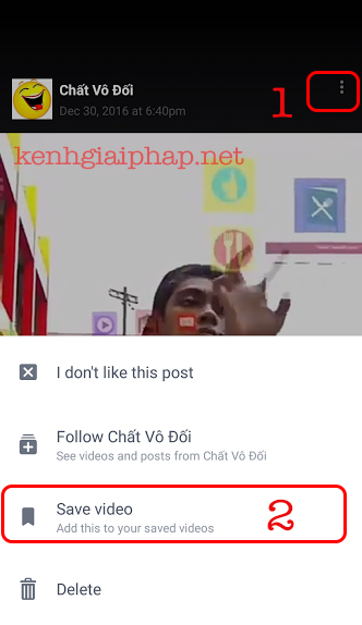 Hướng dẫn tải video facebook trên điện  thoại không cần cài đặt phần mềm