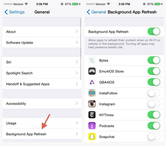 Những tùy chỉnh giúp giảm hao pin cho thiết bị chạy iOS 8