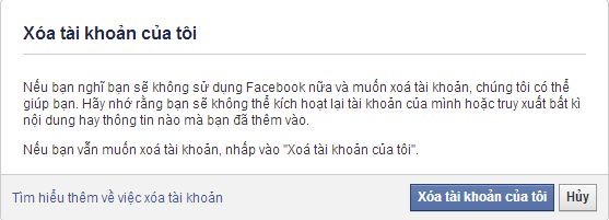 Cách xóa vĩnh viễn tài khoản Facebook